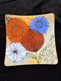 #259 6x6 doodle glass plate