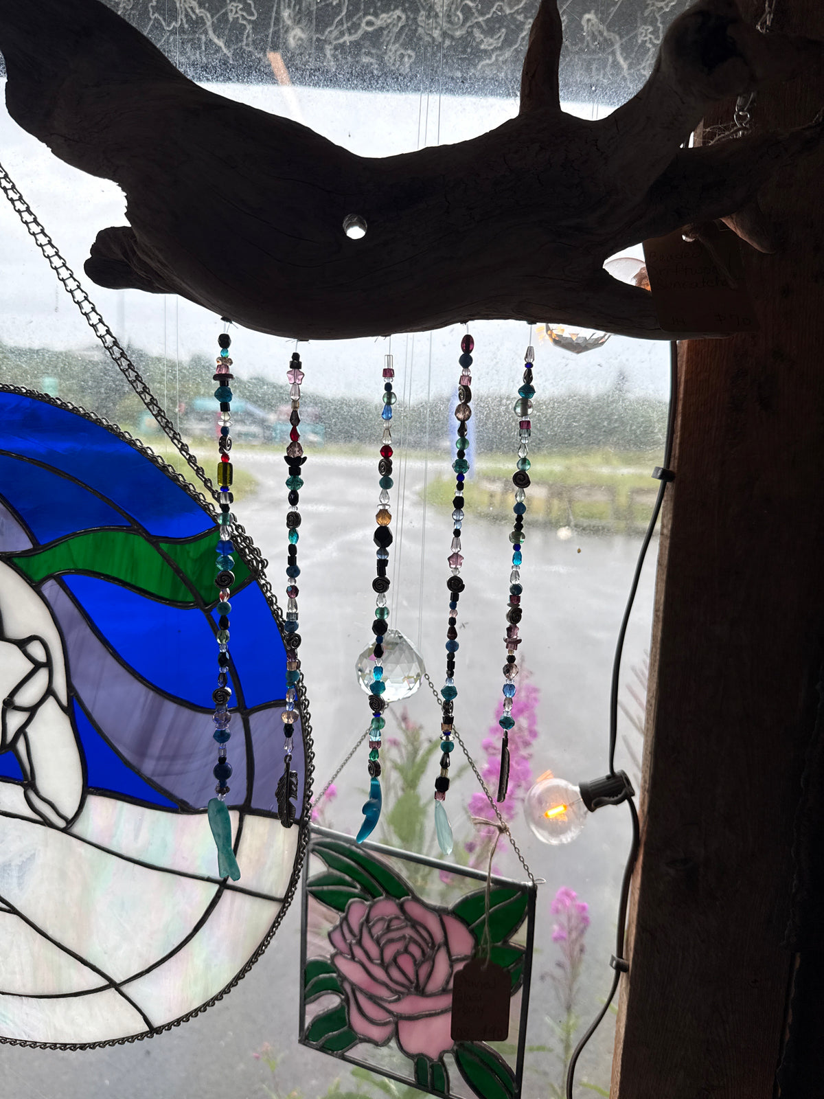 Beaded Driftwood Suncatcher