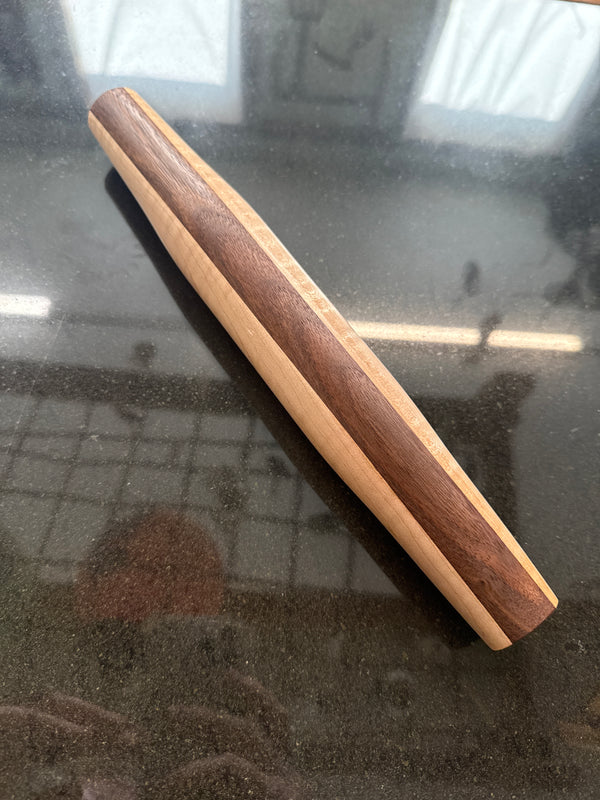 Wavy Maple and Walnut a rolling Pin
