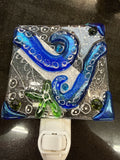 #322 Fused Glass Octopus Nightlight