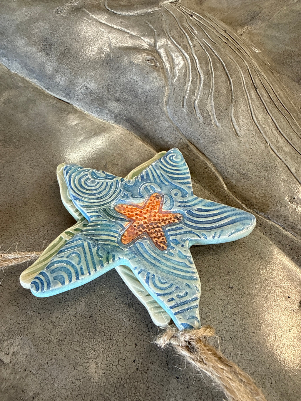 Pottery Ornament Sea Stars