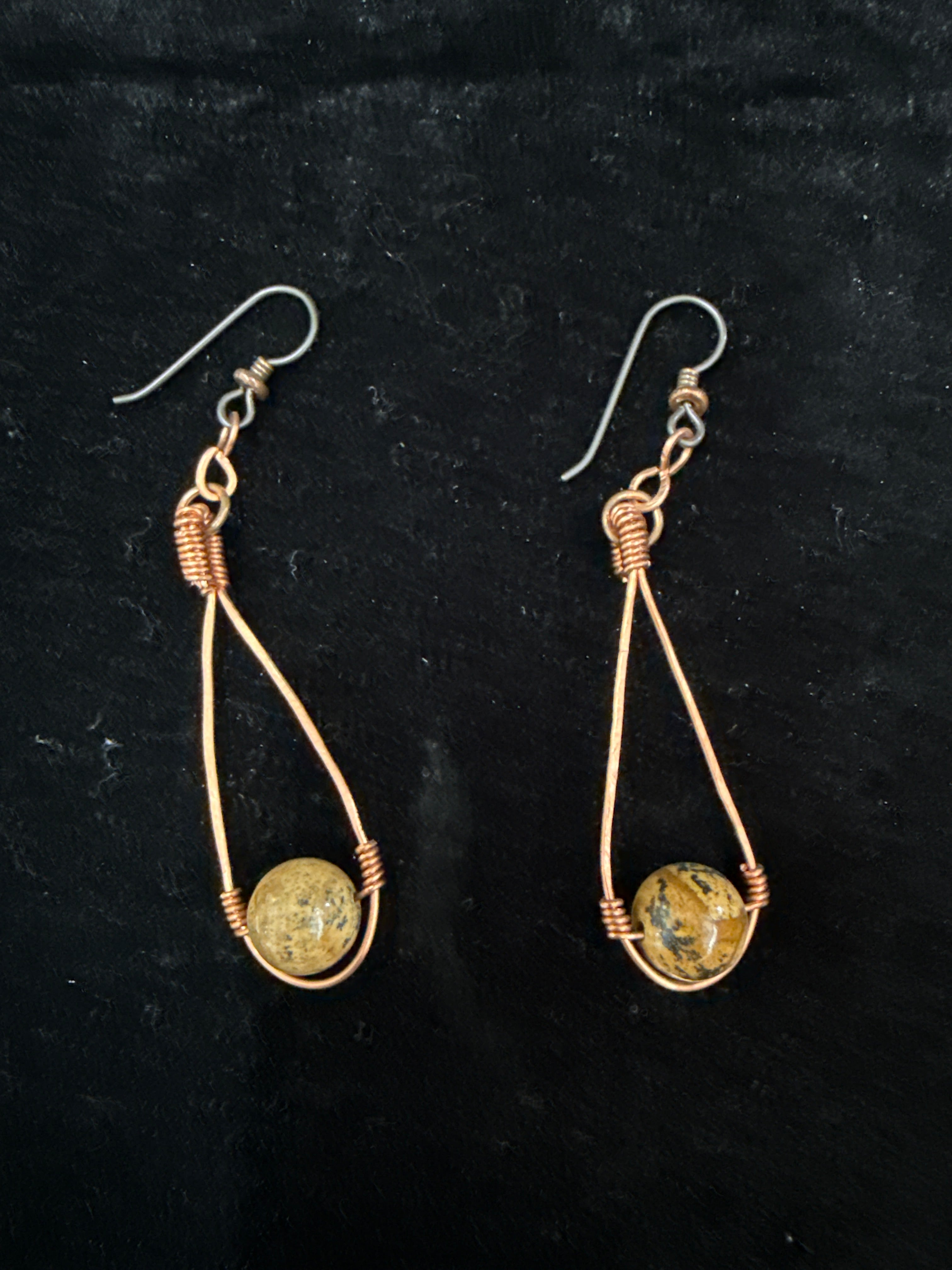 #D Yellow Jasper Earrings