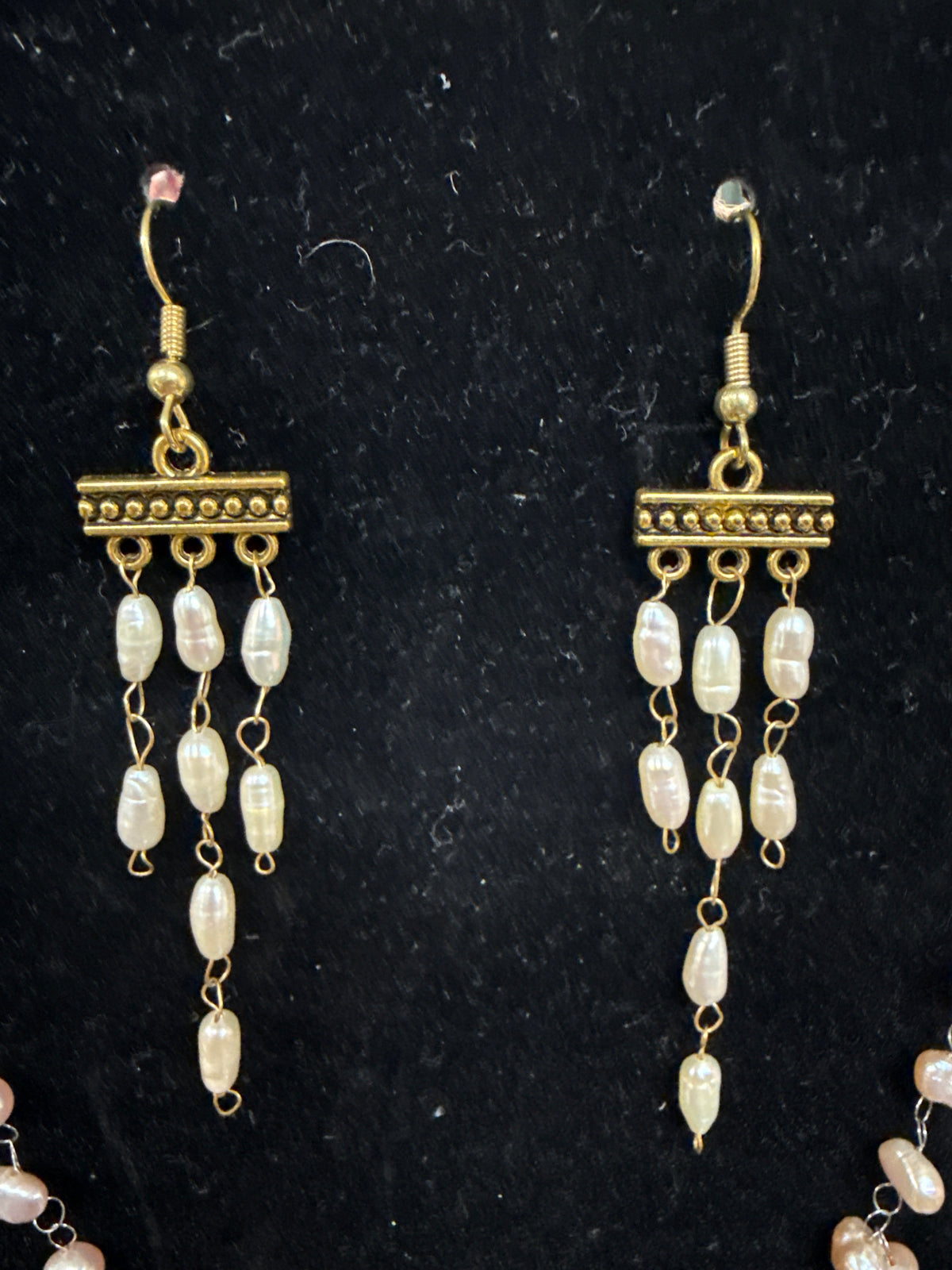 Freshwater pearl Chandelier Earrings