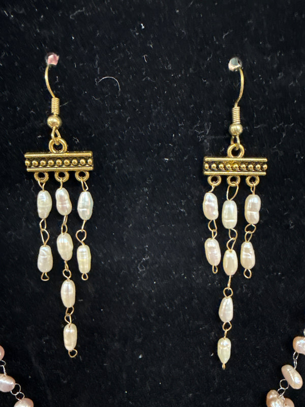 Freshwater pearl Chandelier Earrings