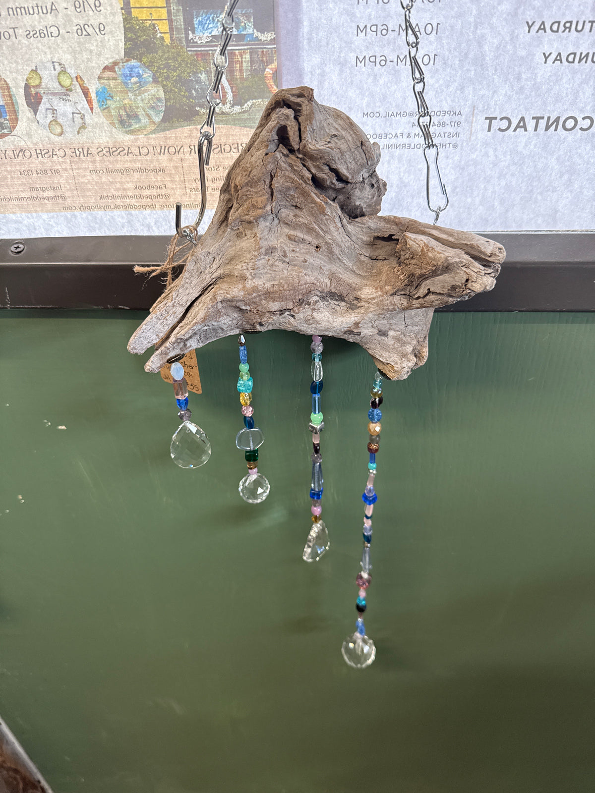 Beaded Driftwood Suncatcher