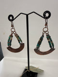 #278 Copper with Turquoise Earrings