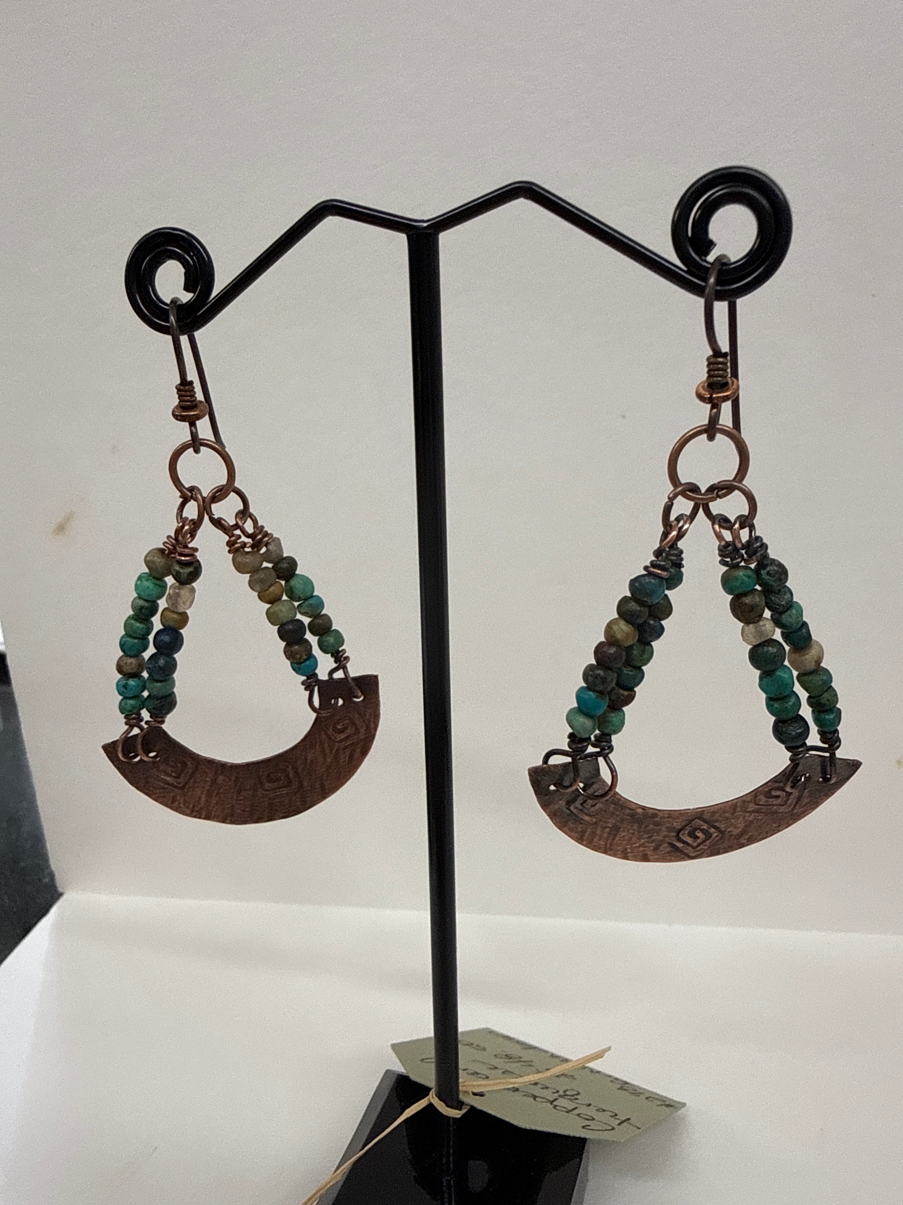 #278 Copper with Turquoise Earrings
