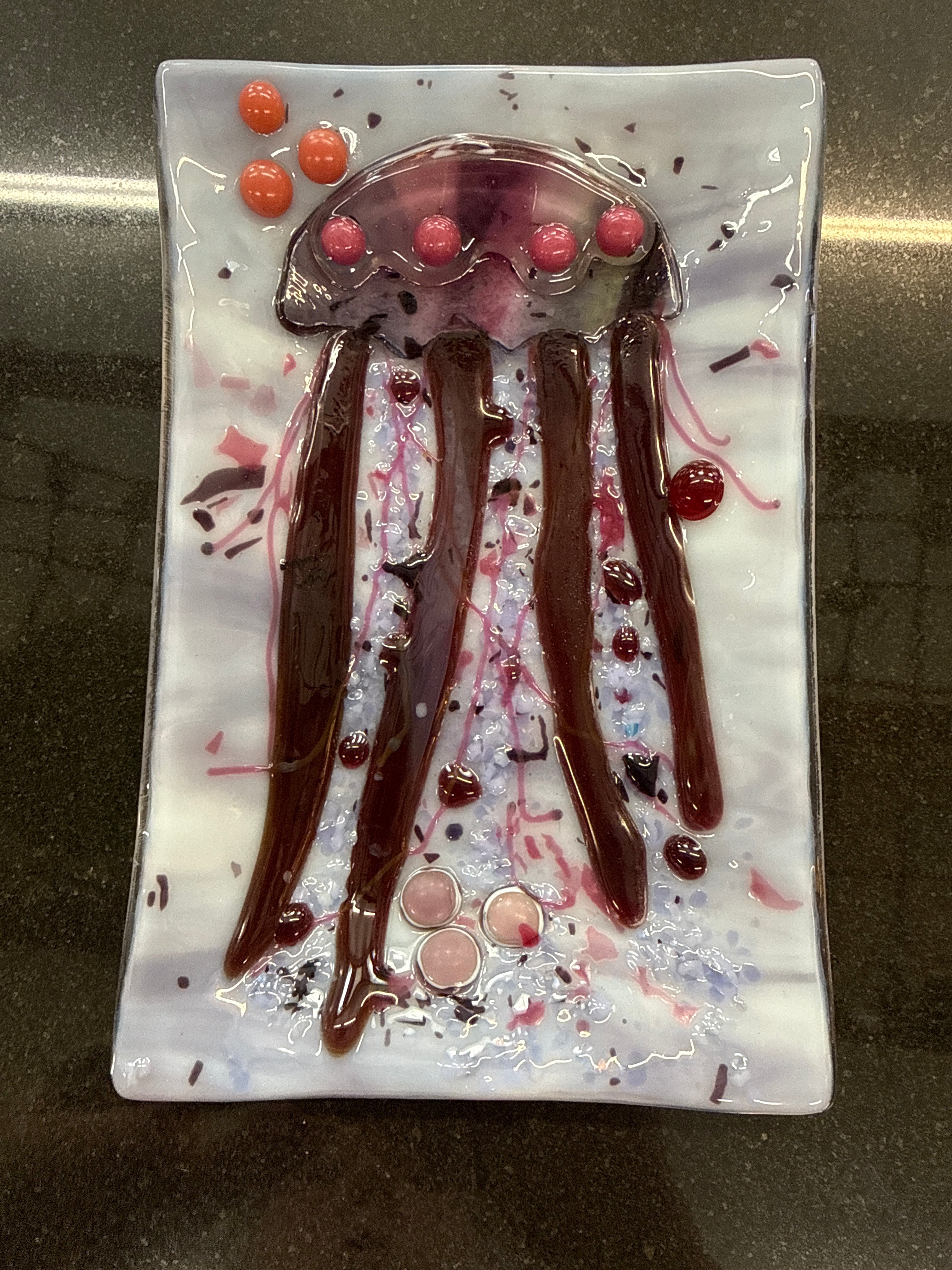 #327 Jellyfish glass dish
