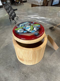 #308 Fused Glass Salt Box