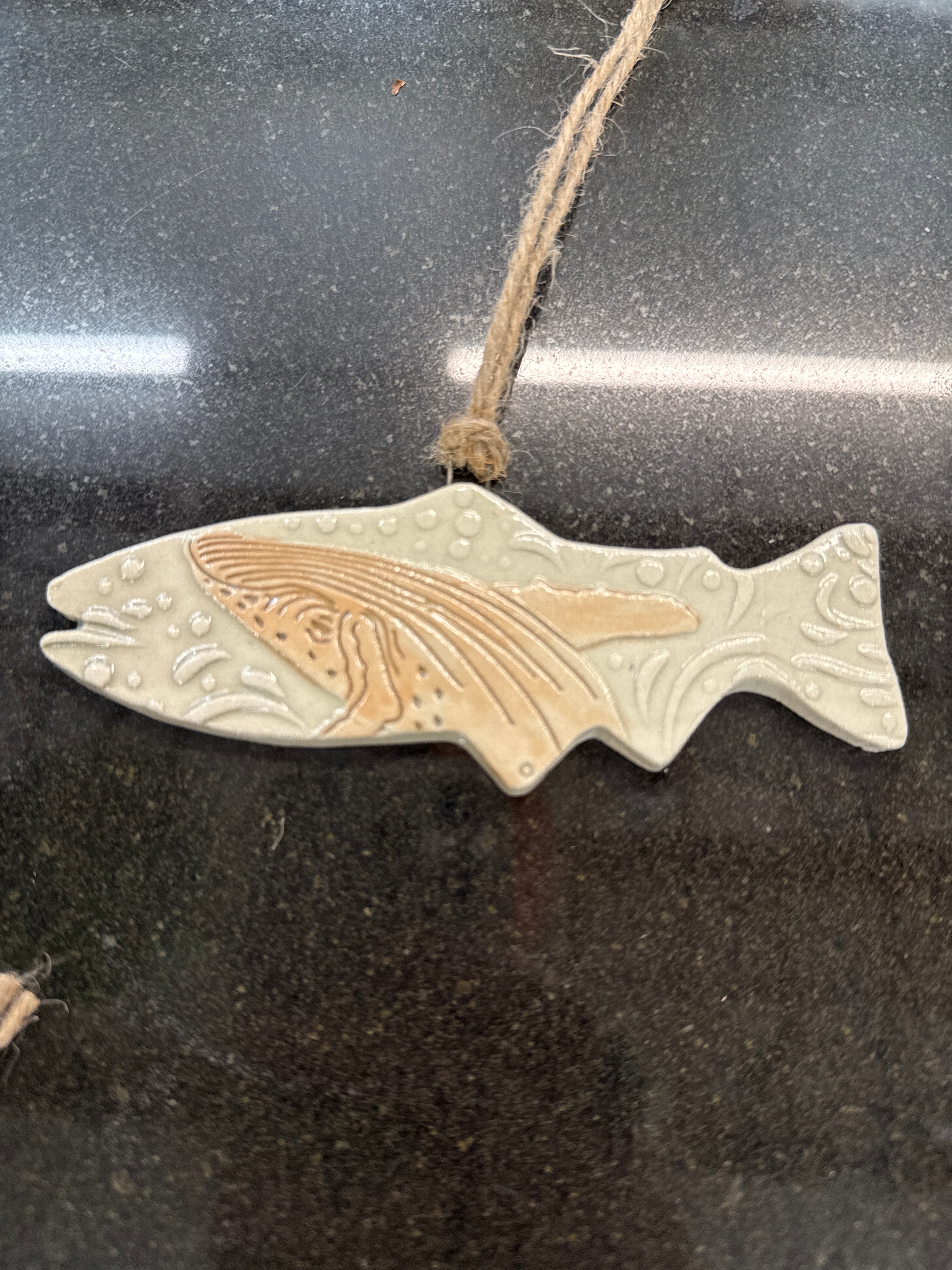 Pottery Ornament salmon