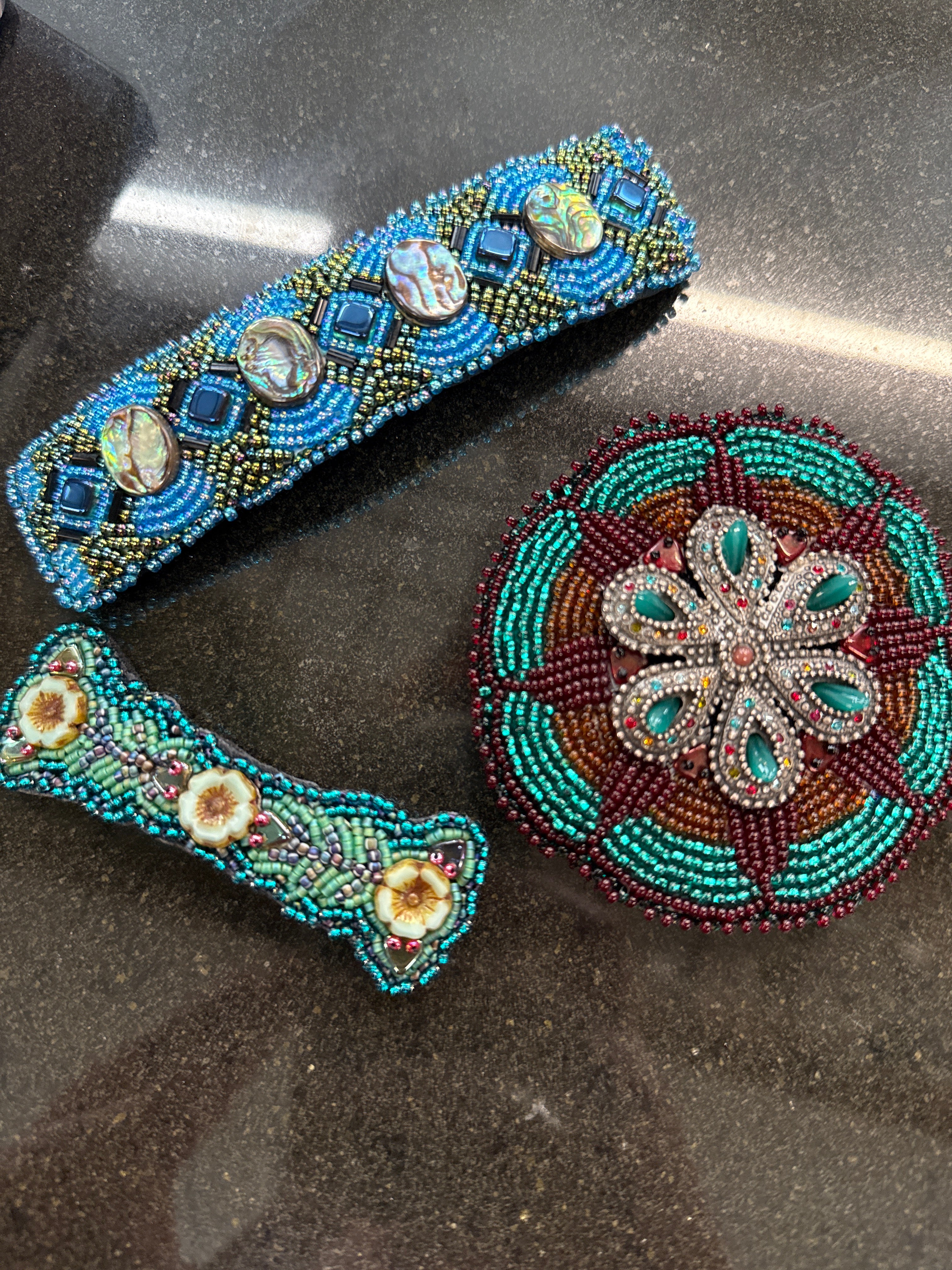 Hand Beaded Barrette