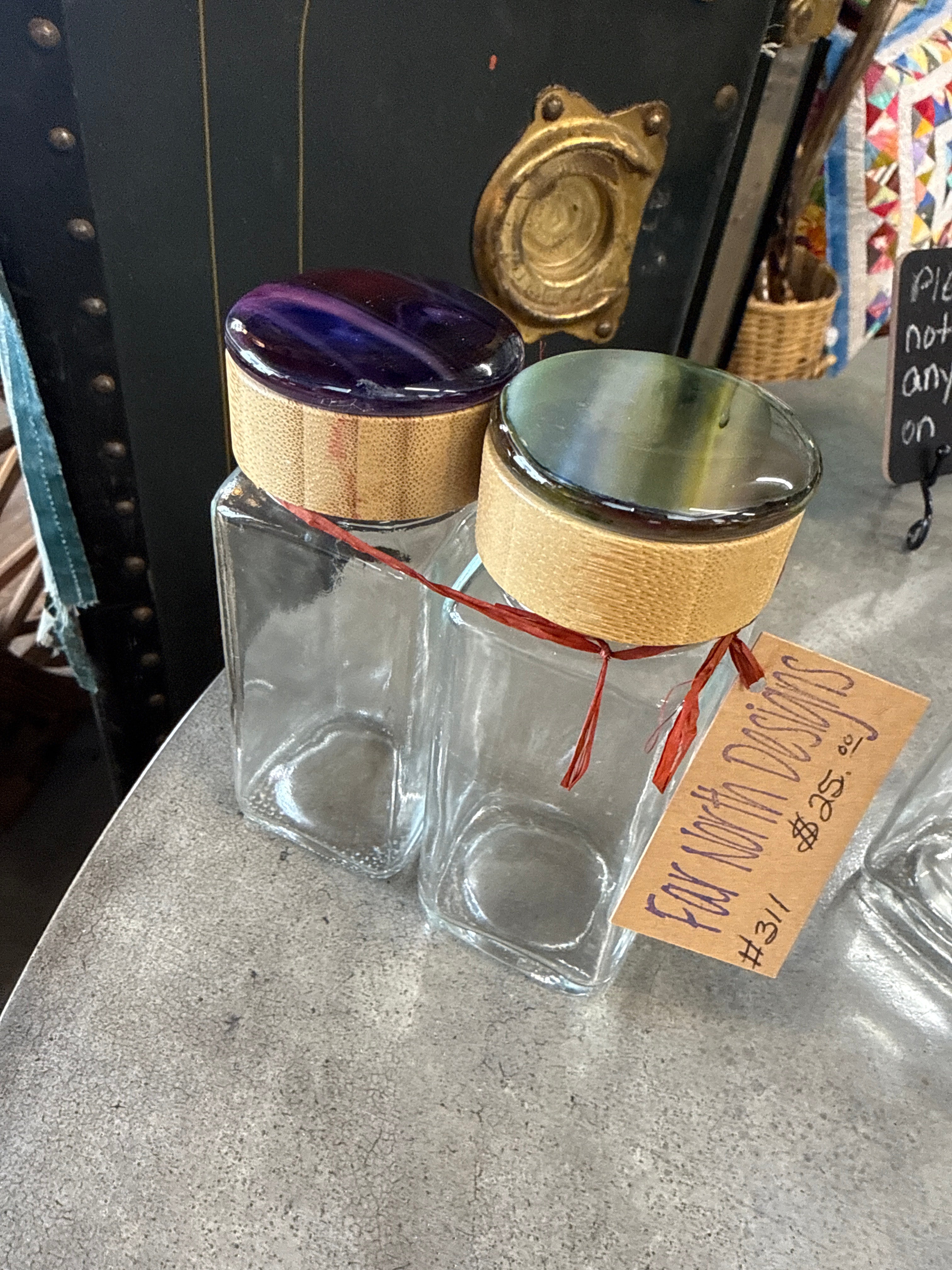#311 Glass Fused Salt and Pepper Shaker
