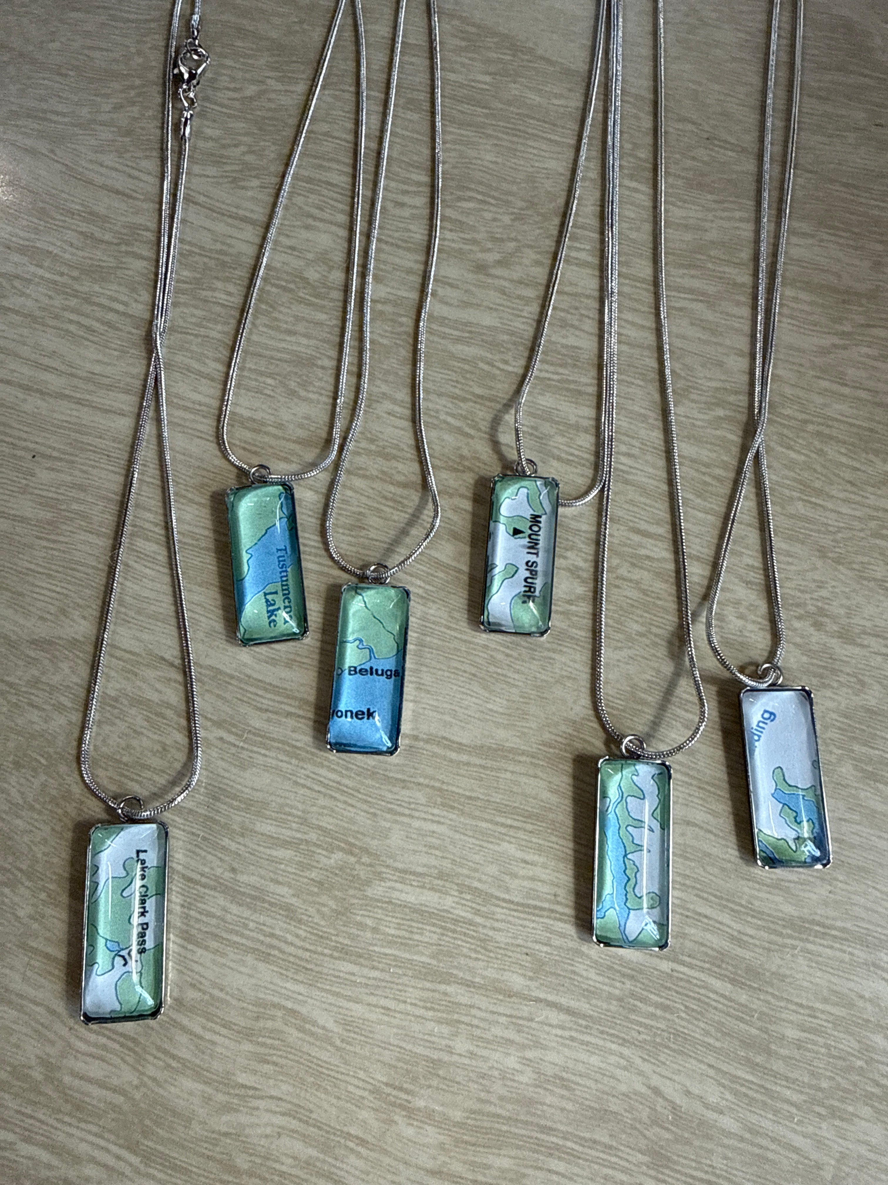 Map Necklace Small
