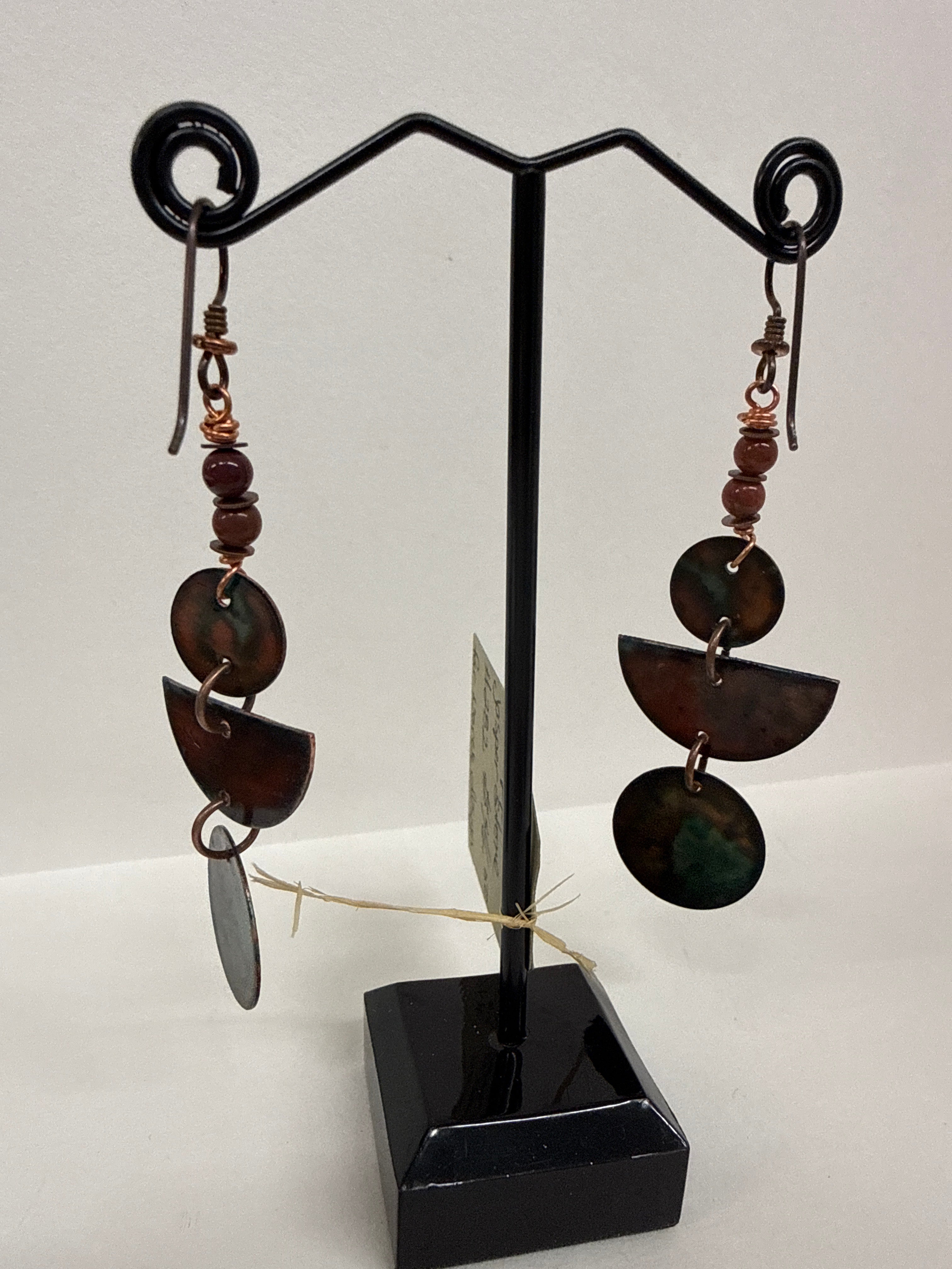 #282 Alcohol Ink with Jasper Earrings