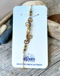 #1258 907 lmm Brass Swirly Square Knot Bracelet