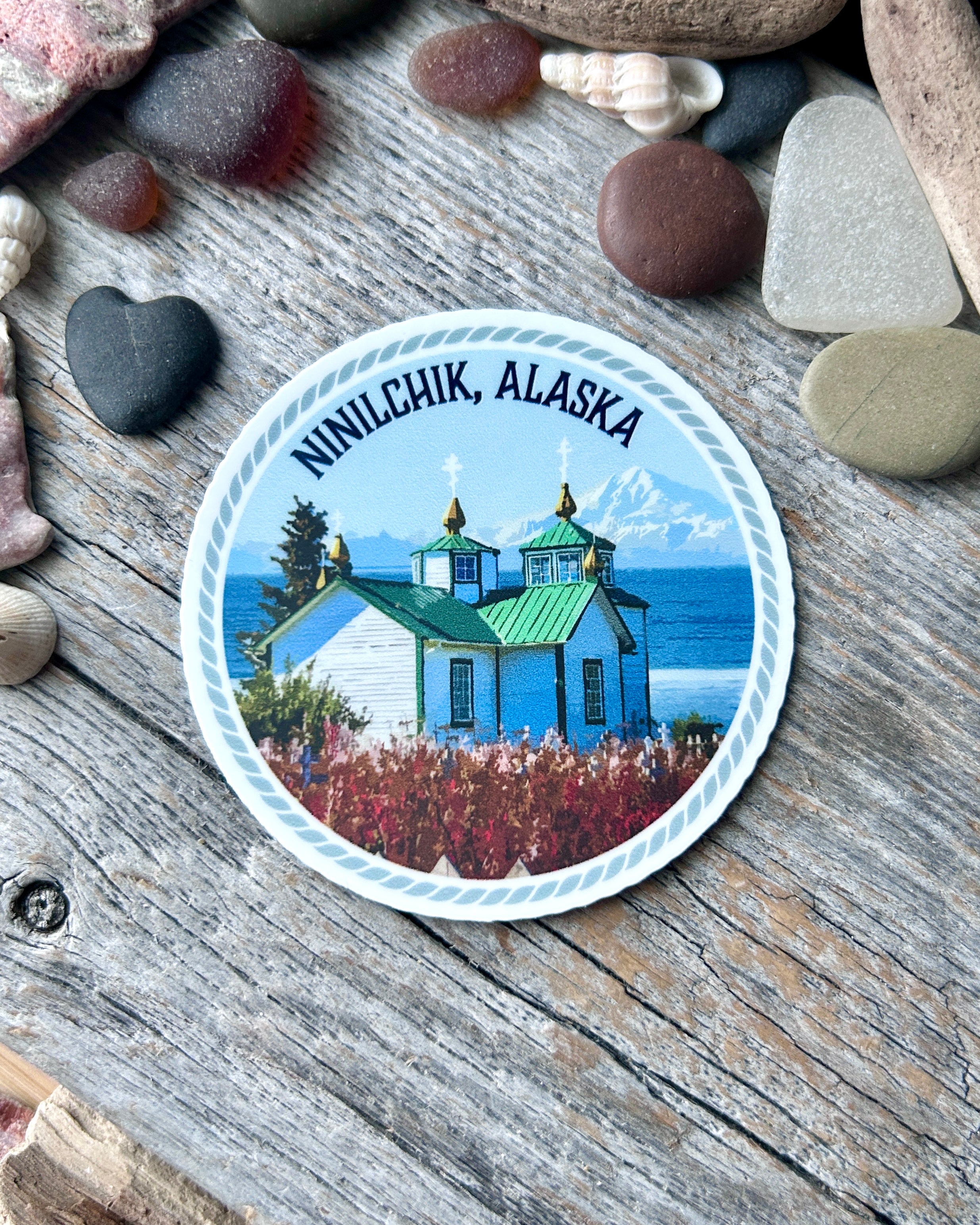 Sticker: 907 North Ninilchik Alaska Circle