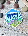 sticker: 907 North Alaska hexagon Sitka