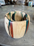 #29 Spalted Birch, Cherry and Padauk with Epoxy Bowl