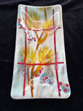 #94 Pine Bough glass plate