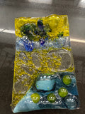 #376 Yellow Bubble Glass Dish