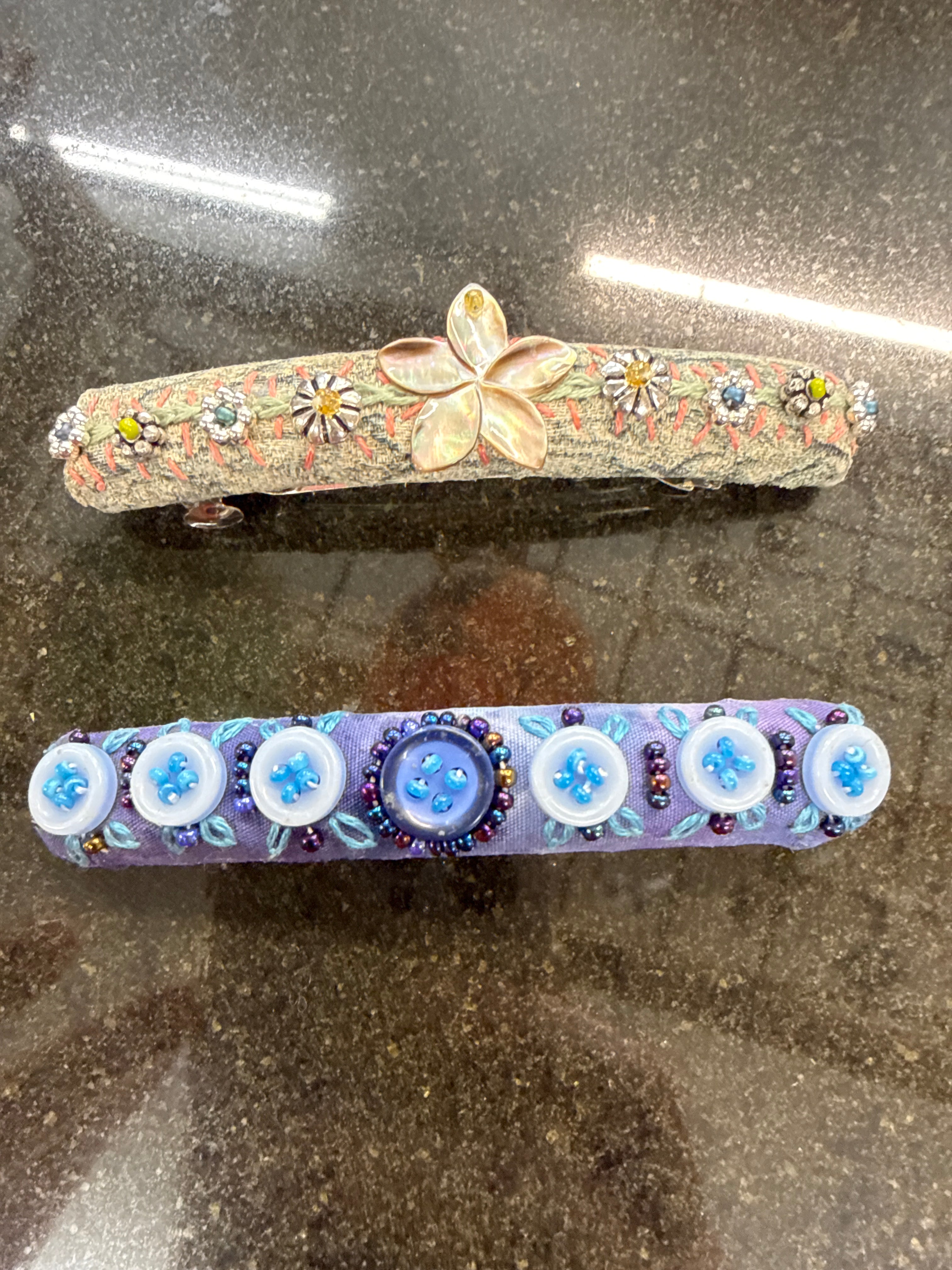 Hand Beaded Barrette