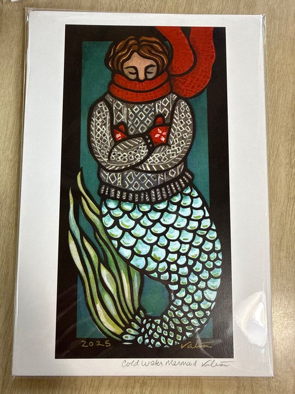 Cold Water Mermaid  6x9 Print