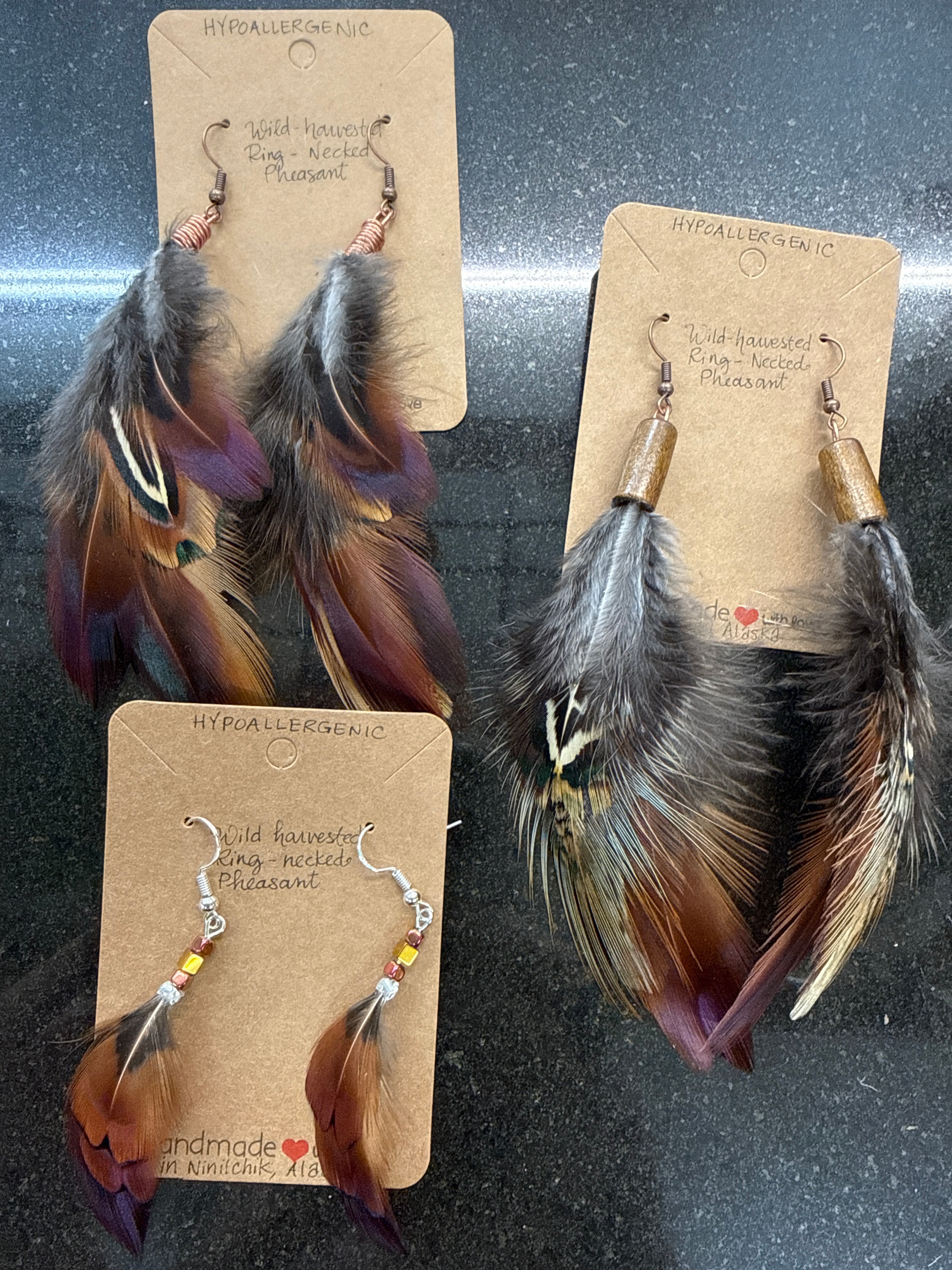Pheasant Feather Earrings