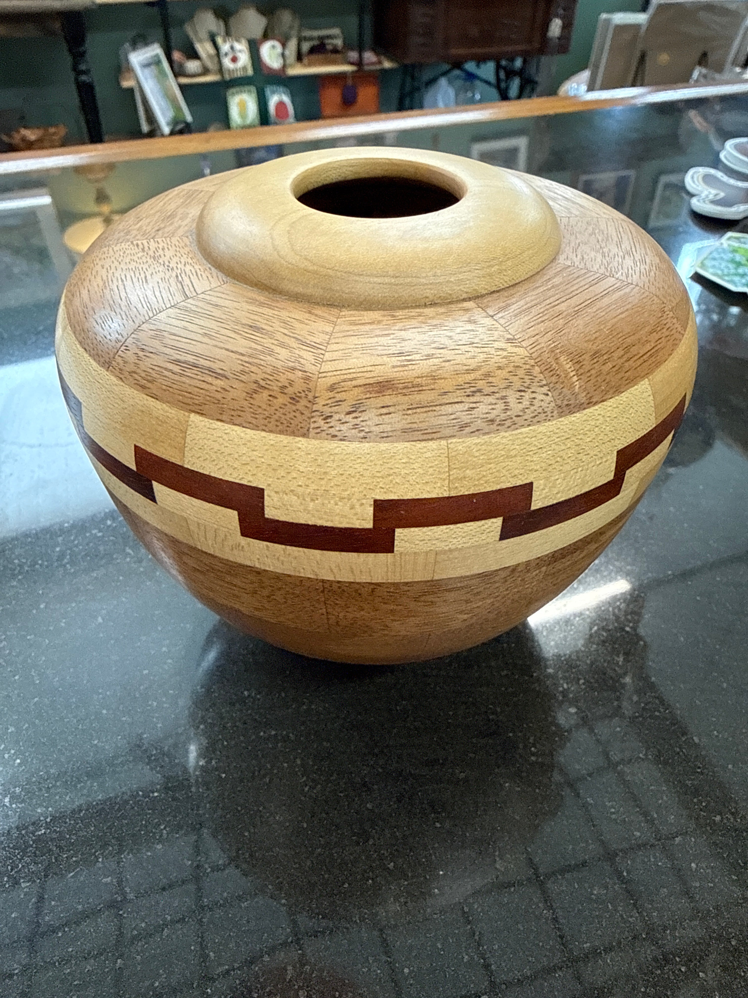 Wood vase