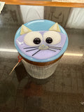 #296 Cat Lid Glass Jar