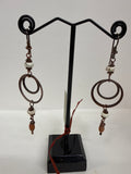 #294 Copper, Jasper and Moonstone Earrings