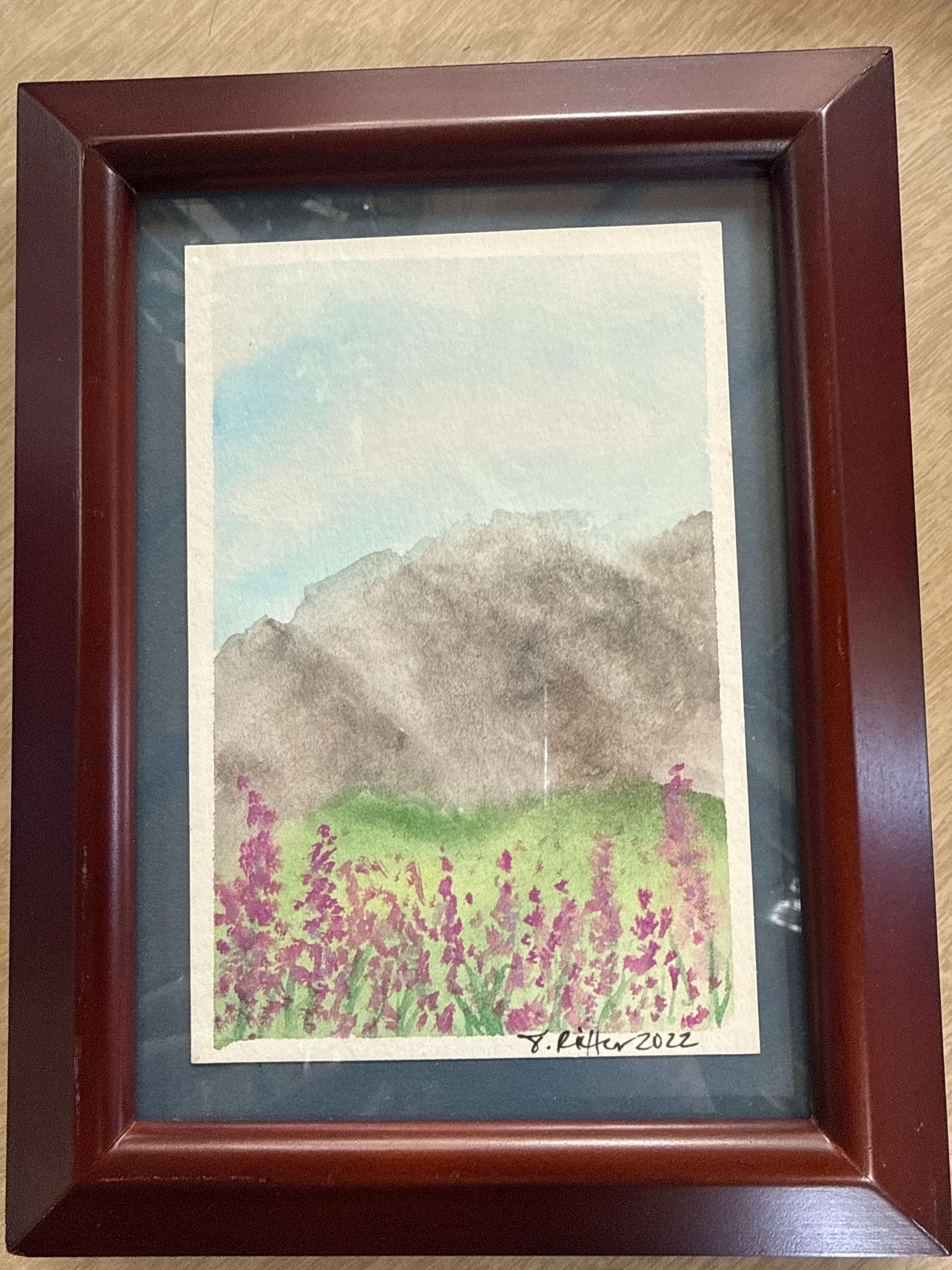 Fireweed Mountain Original Framed 4x6