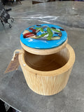 #309 Fused Glass Salt Box