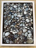 White Rich Beach Gravel 9x12 print