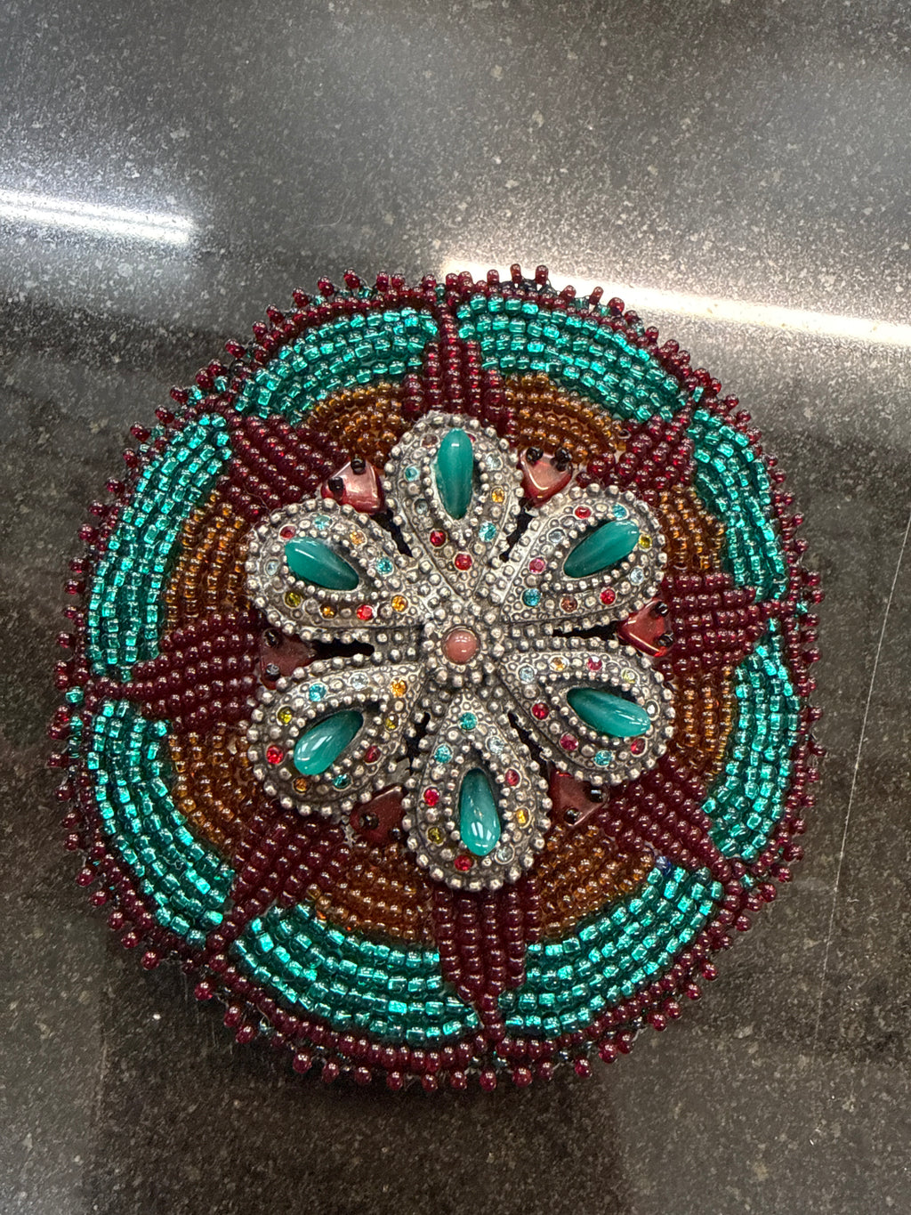 Hand Beaded Barrette