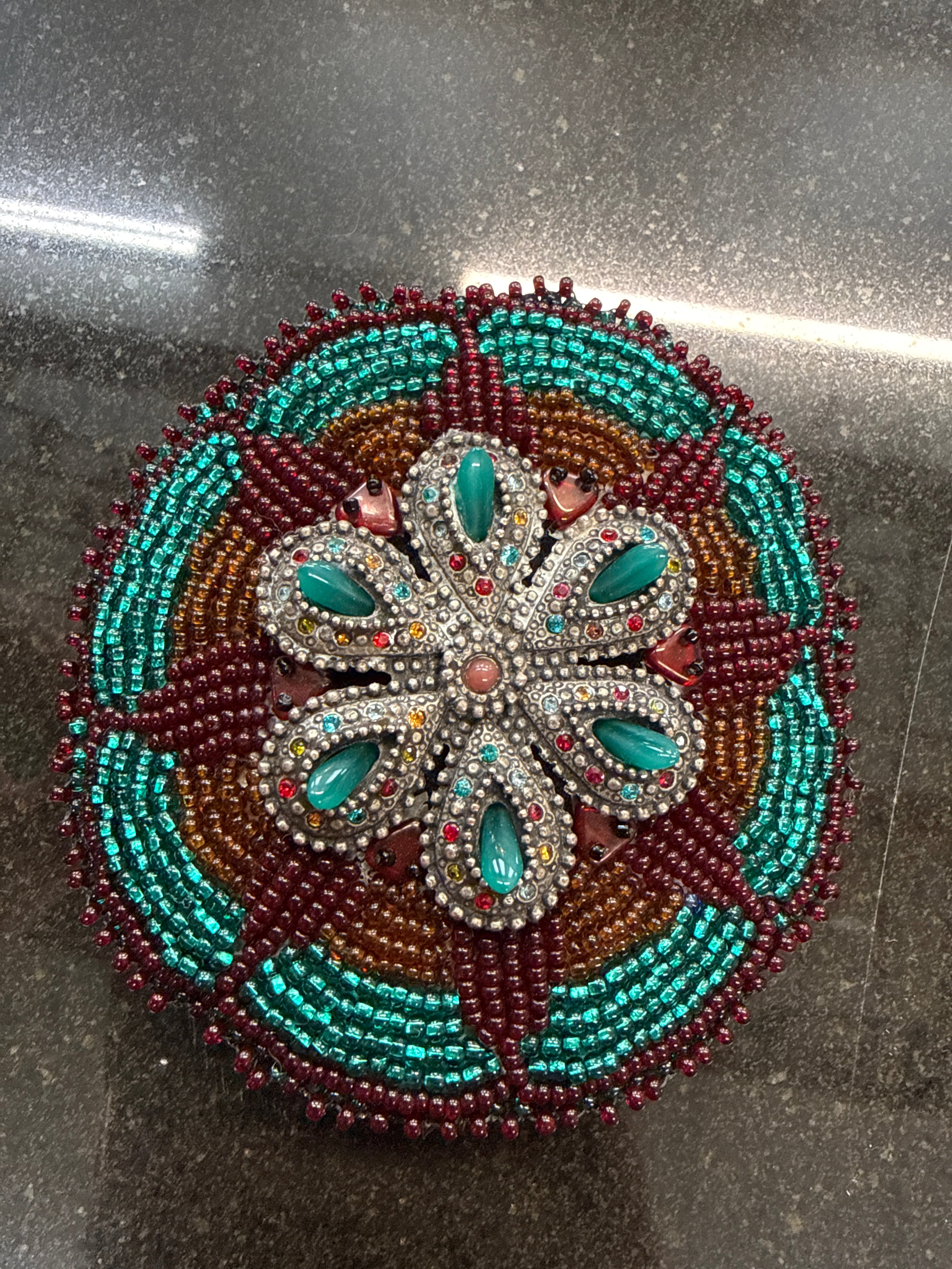 Hand Beaded Barrette