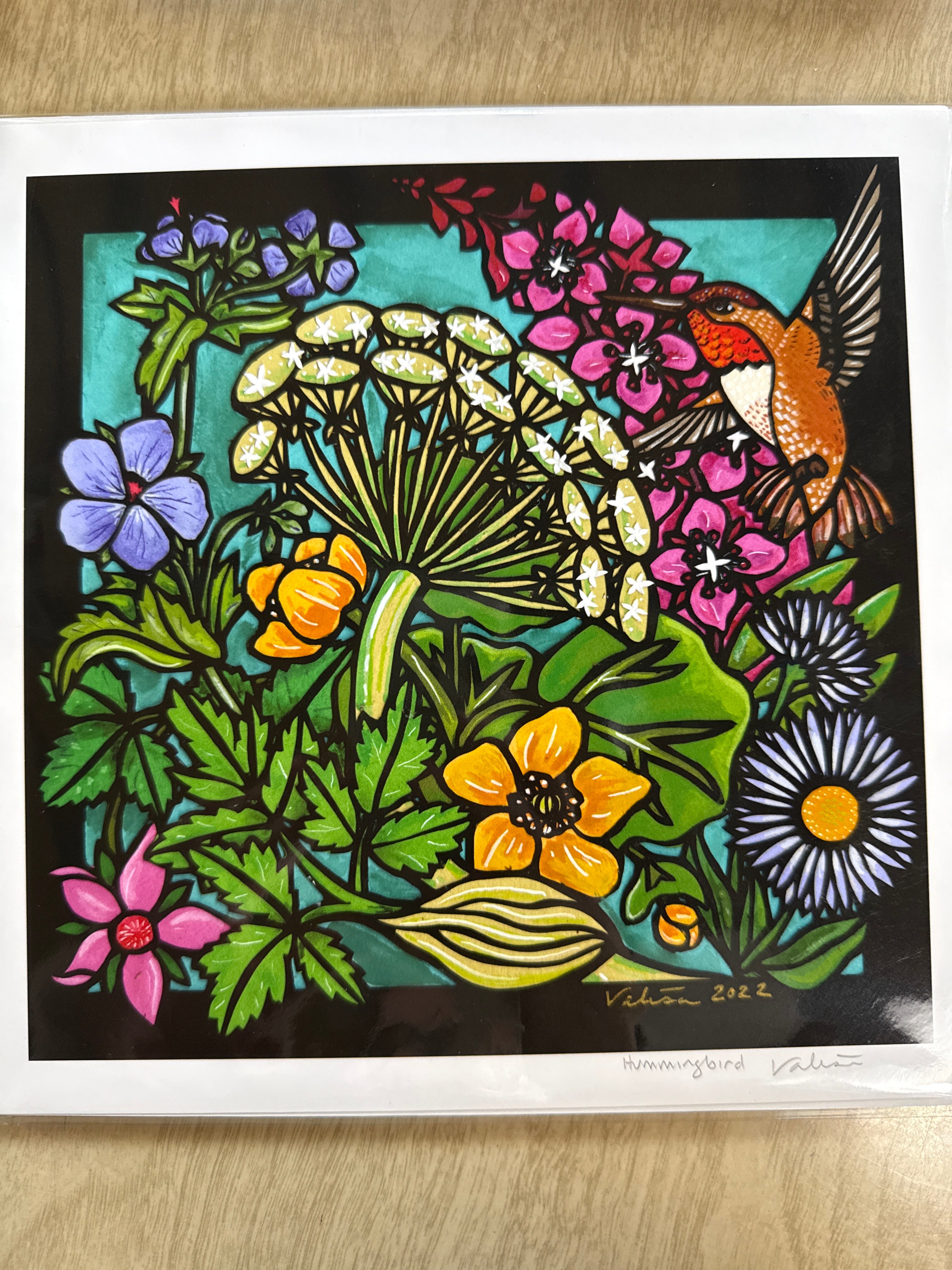 Hummingbird 9x9 Print