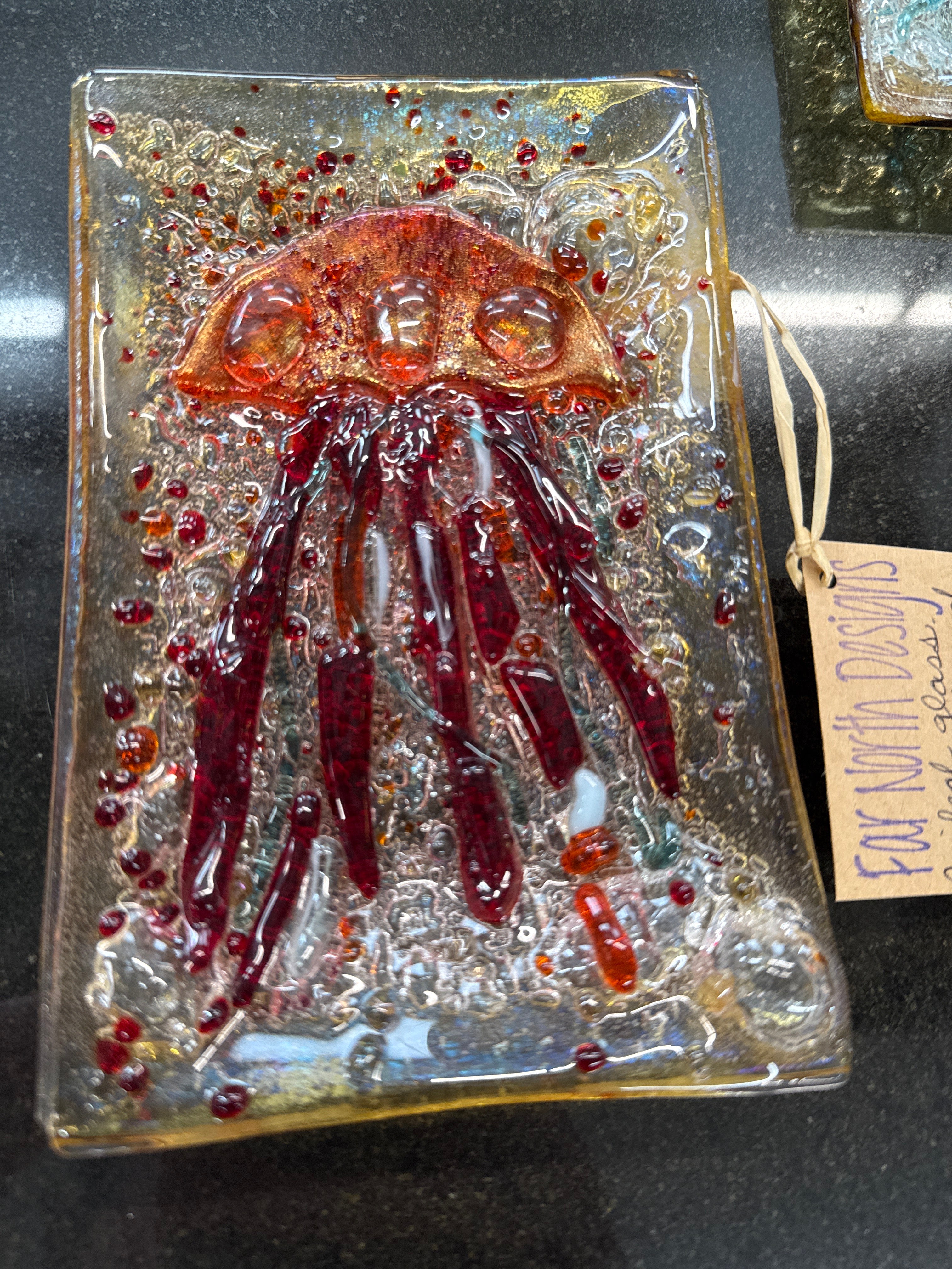 #336 Jellyfish boiled glass dish
