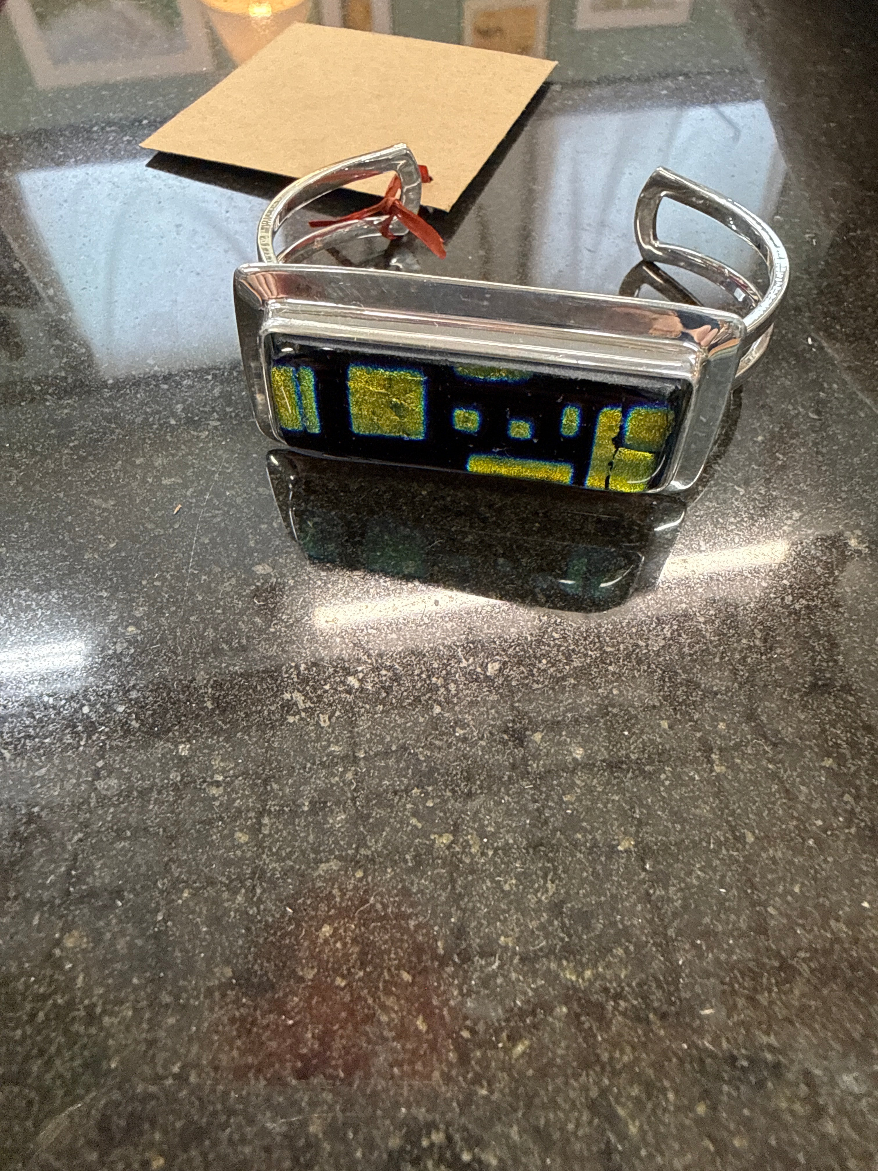 #314 Fused Glass Cuff Bracelet