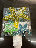 #323 Fused Glass Starfish Nightlight