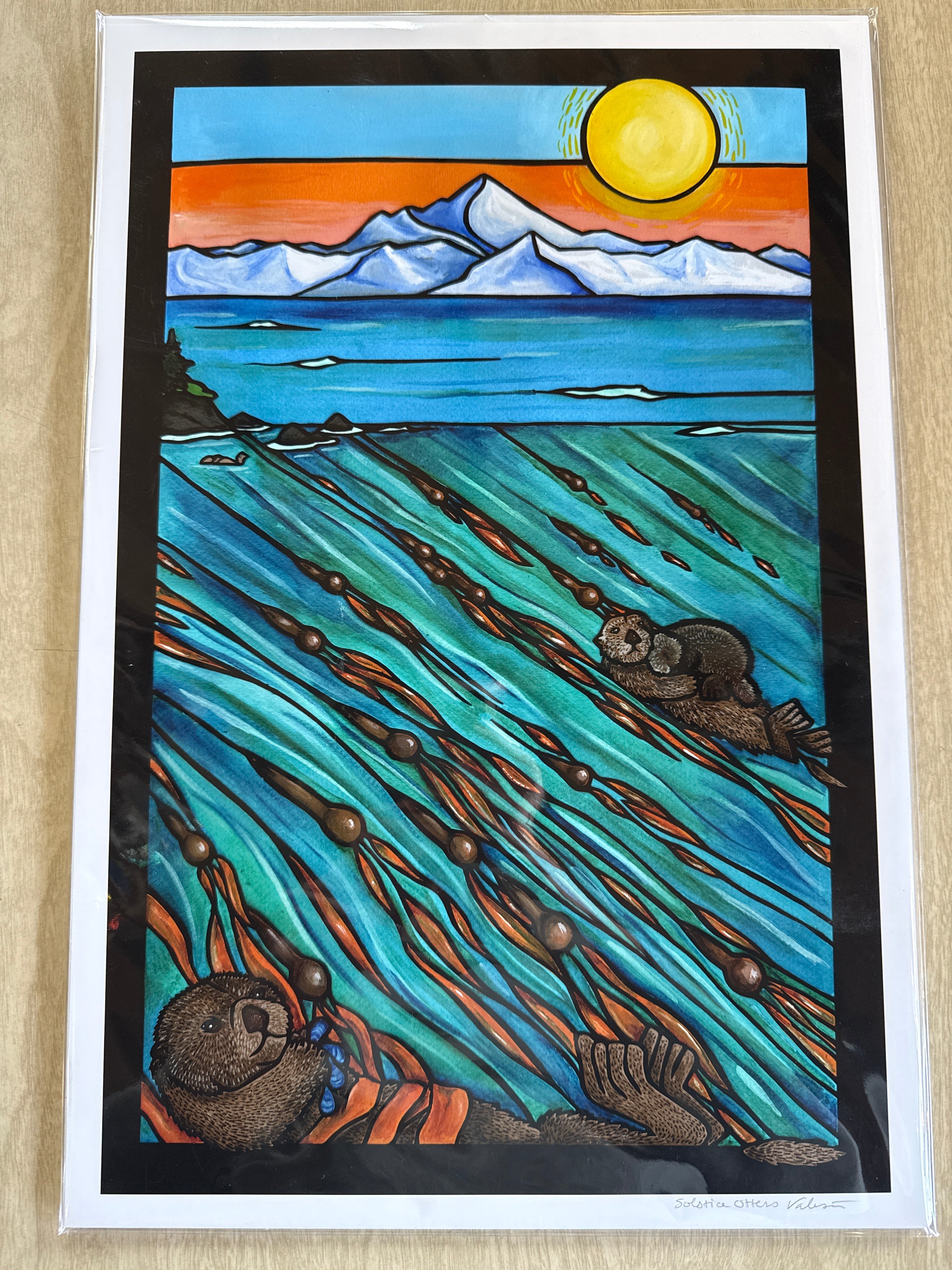 Solstice Otters 10x18 print