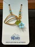 FMN Bracelet - Forget me not in brass w magnetic clasp