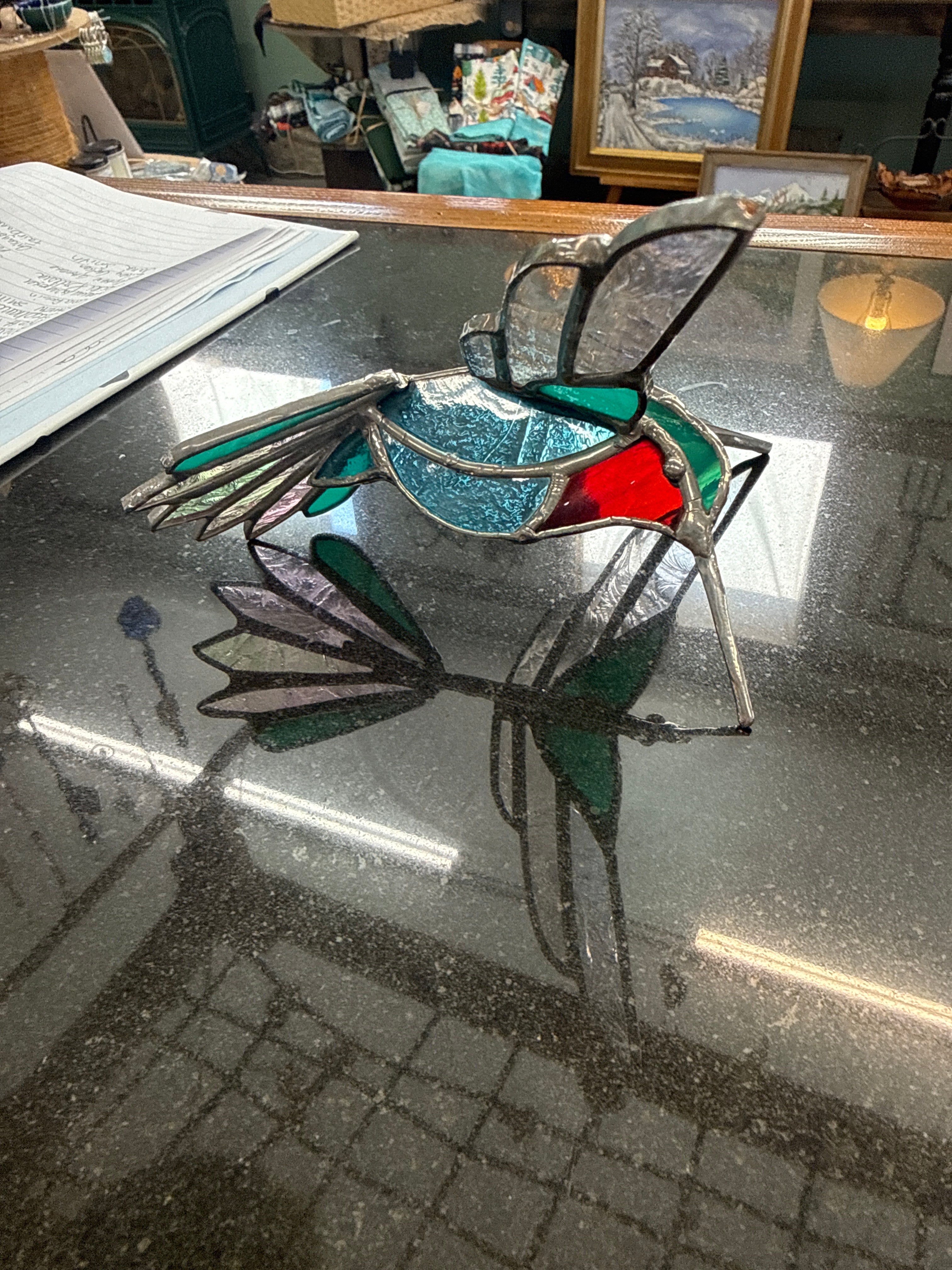 Stained Glass Humming Bird