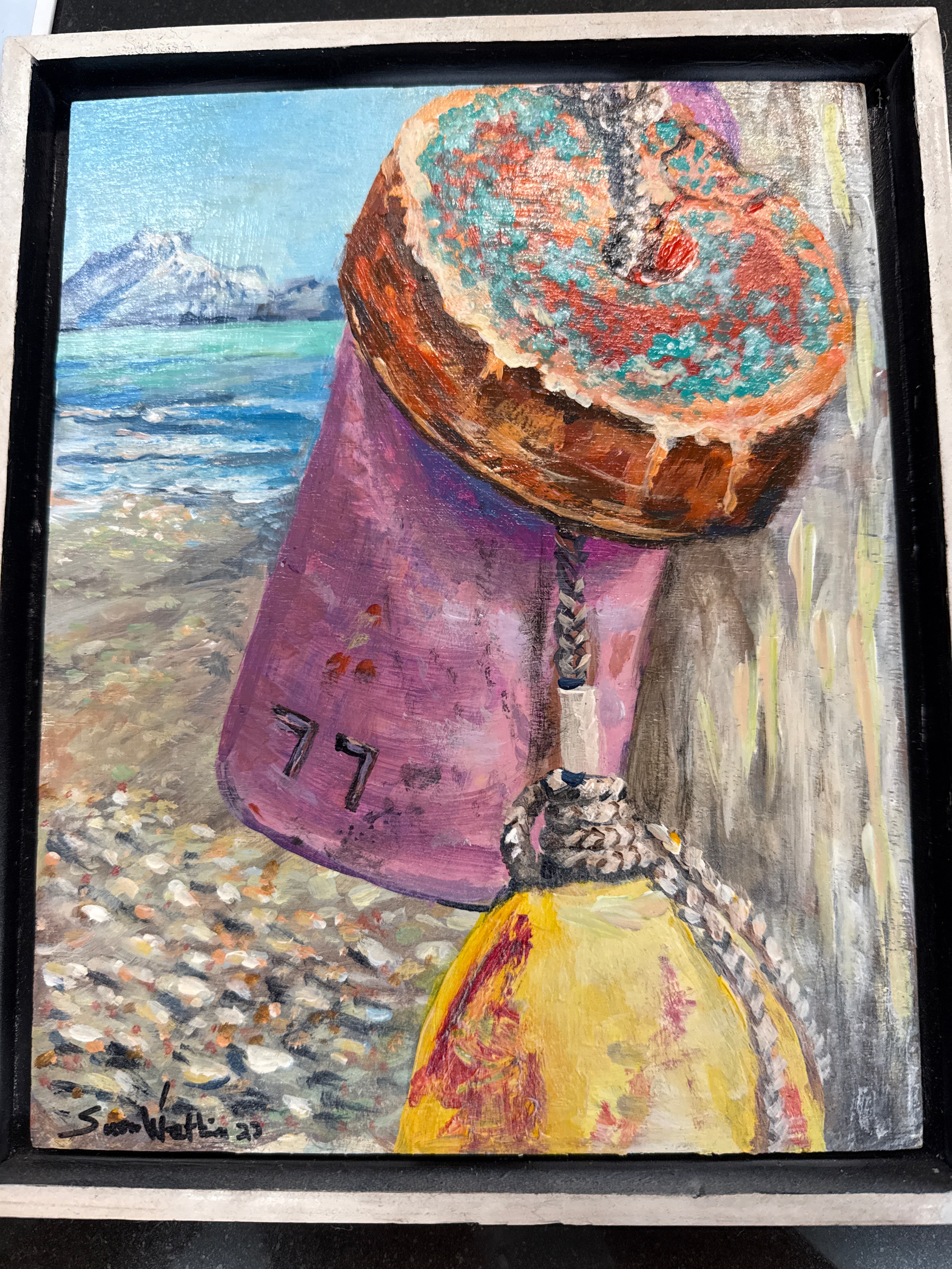 Buoys - Original Acrylic on Birch