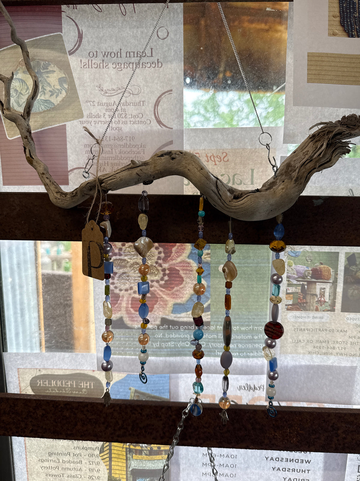 Beaded Driftwood Suncatcher