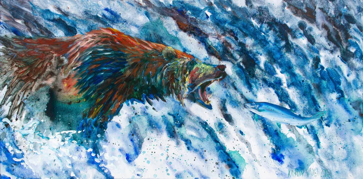 "Fast Food" Print on canvas 30x14 in