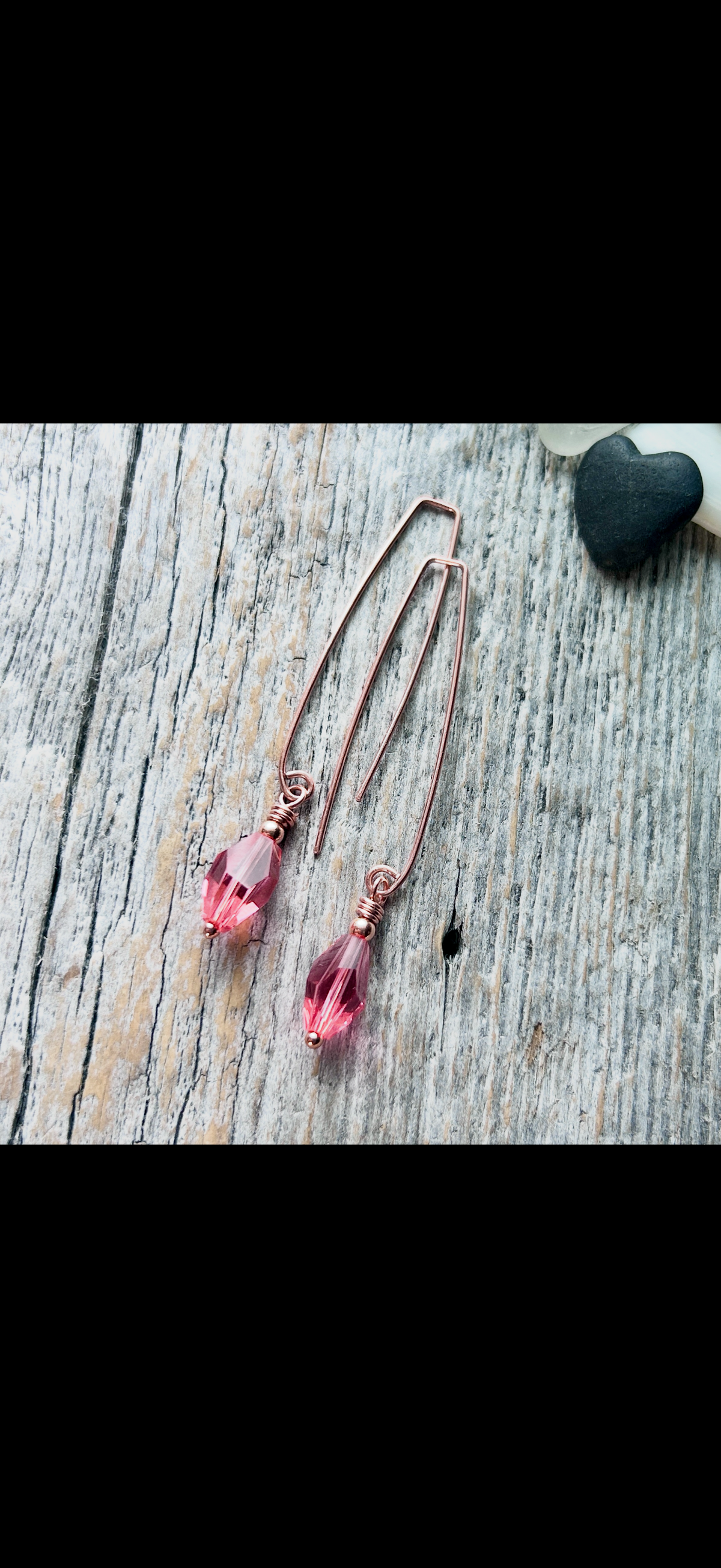 #1329 Copper Long Rectangle w/ Swarovski