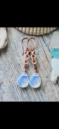 #1364 Copper Square Knots w/ Clear Tear Drops