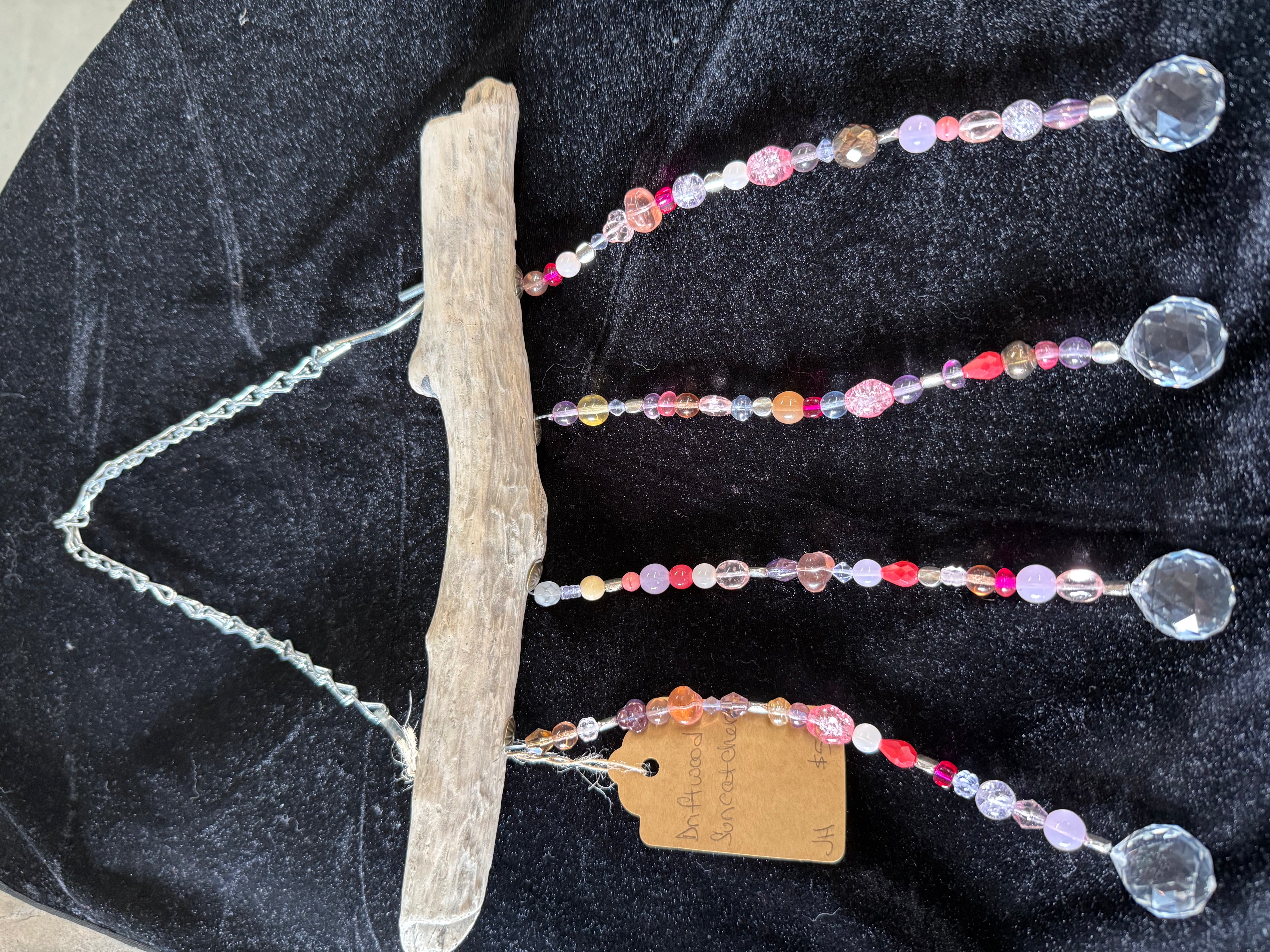 Driftwood suncatcger seaglass