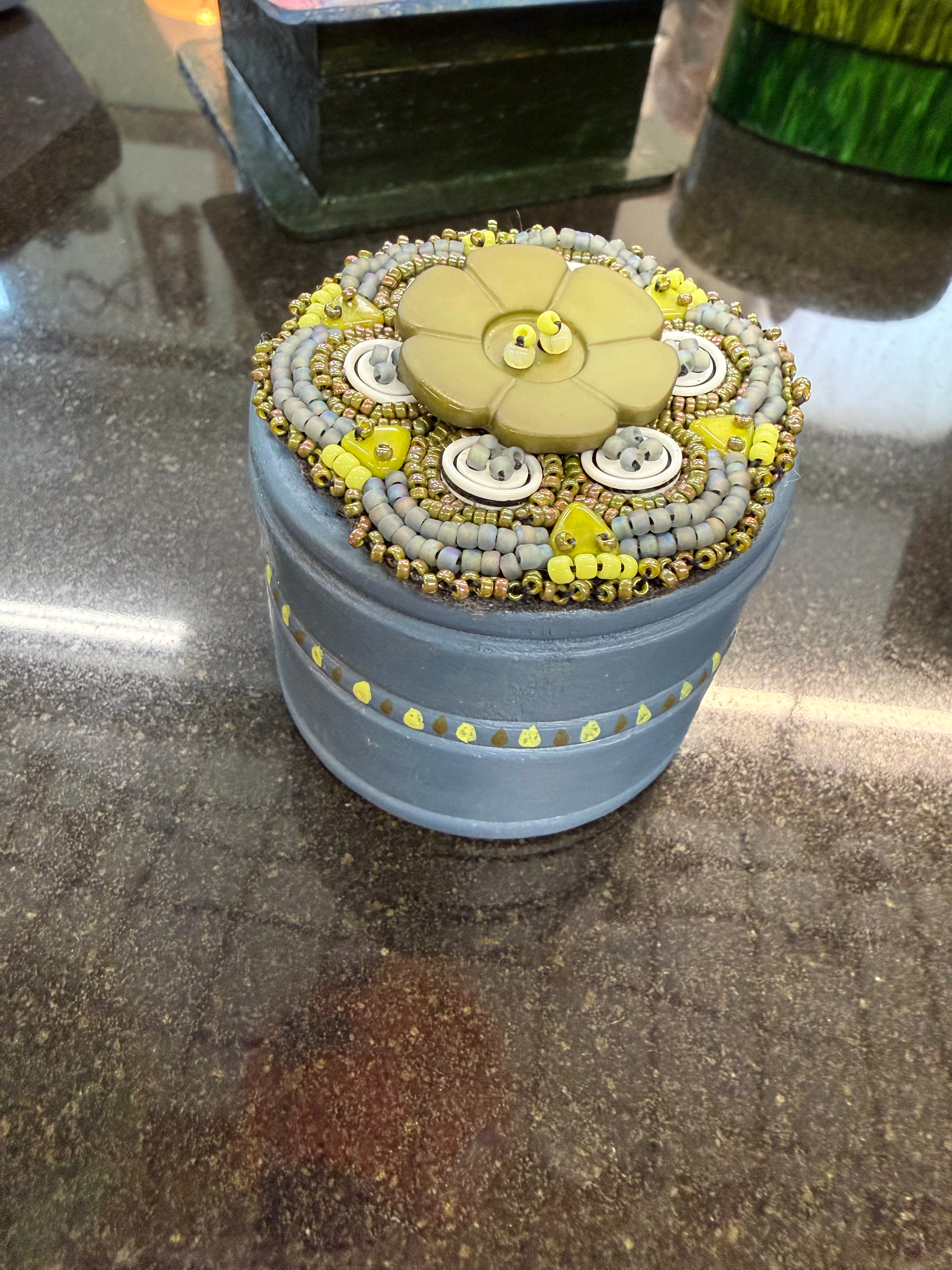 Hand Painted and Beaded Boxes