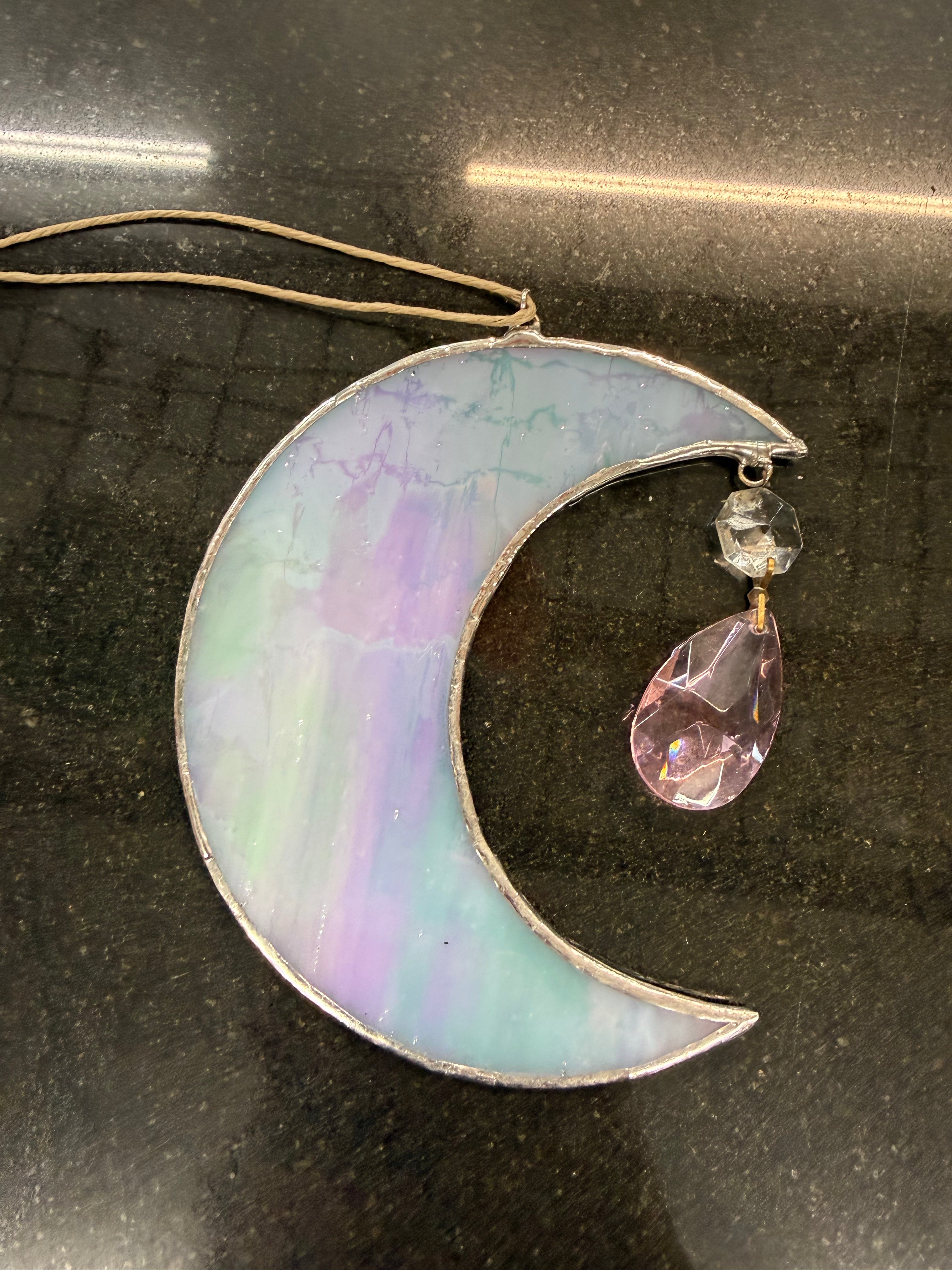 Moon with Vintage Crystals